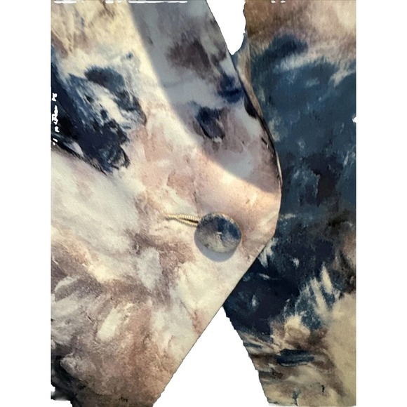 Haute Hippie Watercolor Silk Cropped Tuxedo Blazer Size 8 - Picture 7 of 9